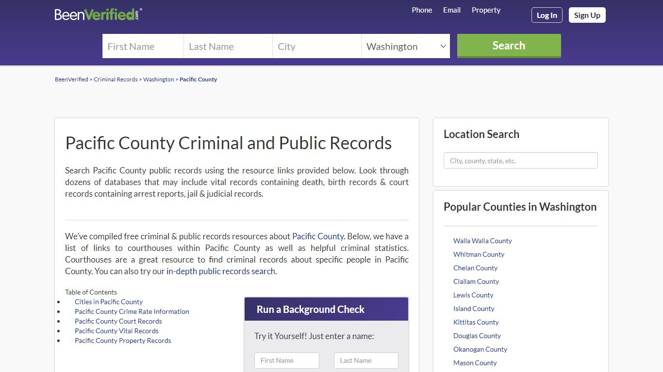 Pacific County Arrest Records in WA - Court & Criminal ...
